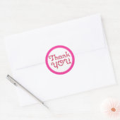 Roze Candy Cane Baby Shower Bedankt Sticker (Envelop)