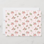 Roze Candy Cane Behang Foto Kerstkaart (Achterkant)