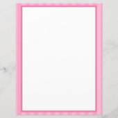 Roze Candy Cane Cute Persoonlijk Briefpapier (Achterkant)