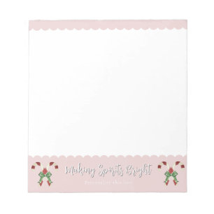 Roze Candy Cane Festive Persoonlijk Notitieblok