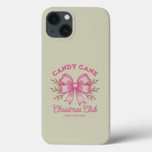 Roze Candy Cane Kerstclub Xmas Seizoen Case-Mate iPhone Case