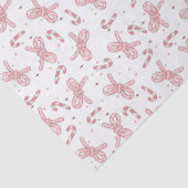 Roze Candy Cane Kerstpatroon Gift Wrap Tissuepapier (Detail)