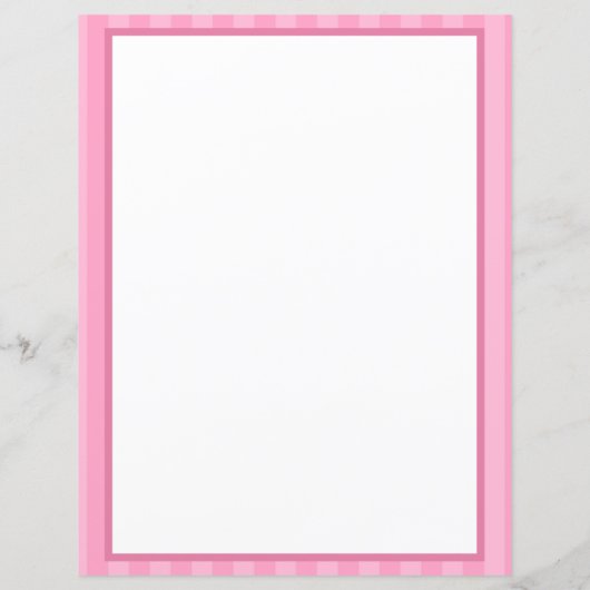 Roze Candy Cane Leuk Personaliseer briefpapier (Achterkant)