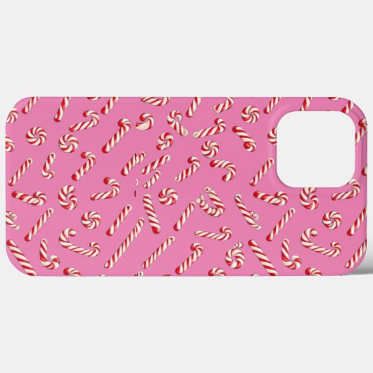 Roze Candy Cane Patroon Case-Mate iPhone Case (Achterkant (horizontaal))