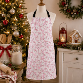 Roze Candy Cane & Sneeuwvlok Kerstmis Schort