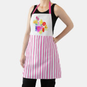 Roze Candy Gestreepte Bloemboeket Schort (Insitu)