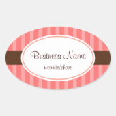 Roze Candy Gestreepte Stickers (Voorkant)