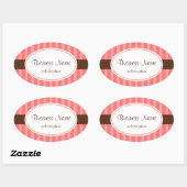 Roze Candy Gestreepte Stickers (Vel)