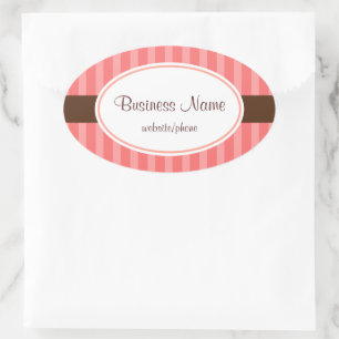 Roze Candy Gestreepte Stickers