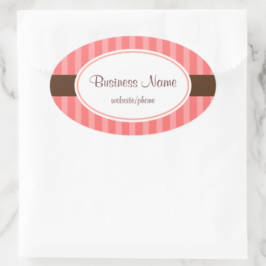 Roze Candy Gestreepte Stickers (Tas)