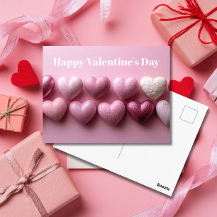 Roze Candy Hearts Valentijnsdagkaart Briefkaart