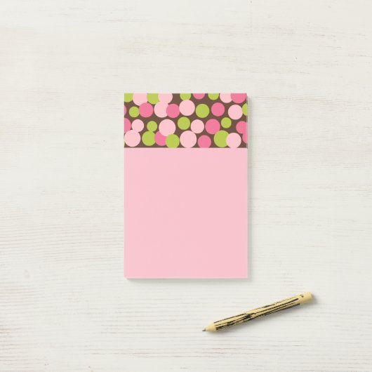 Roze Candy Stippen Post It Notities Post-it® Notes (Op bureau)