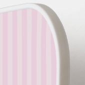 Roze Candy Streep Design Kleine Initialen Monogram Pickleball Paddle (Links Detail)