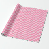 Roze Candy Strepen Cadeaupapier (Uitgerold)