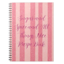 Roze Candy Stripe Receptenboek