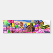 Roze Candyland Bumpersticker (Voorkant)