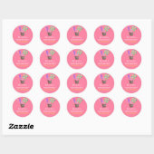 Roze Candyland Cupcake Verjaardagsfeest Sticker (Vel)