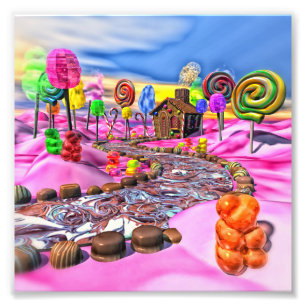 Roze Candyland Foto Afdruk