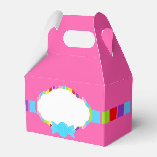 Roze Candyland Geïnspireerd Sweet Treat Favor Boxe Bedankdoosjes (Voorkant Zijde)