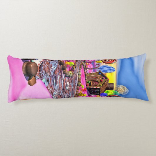 Roze Candyland Lichaamskussen (Achterkant)