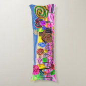 Roze Candyland Lichaamskussen (Voorkant Verticaal)