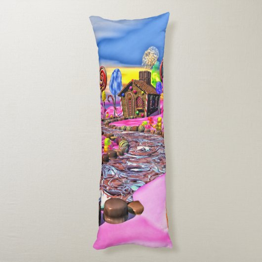 Roze Candyland Lichaamskussen (Achterkant (Verticaal))