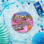 Roze Candyland - Papieren Bordje (Feest)