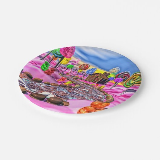 Roze Candyland - Papieren Bordje (Gekanteld)