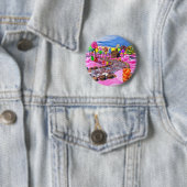 Roze Candyland Ronde Button 5,7 Cm (In situ)