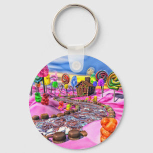 Roze Candyland Sleutelhanger