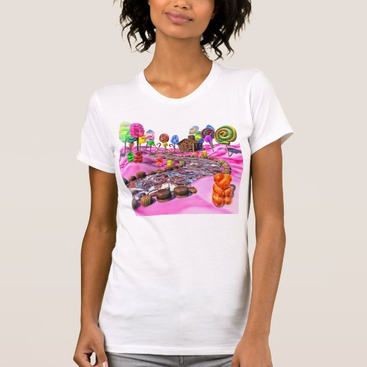 Roze Candyland T-shirt (Voorkant)