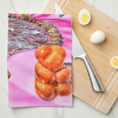 Roze Candyland Theedoek (Quarter Fold)