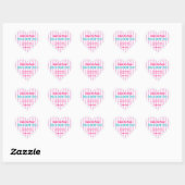 Roze candystripe "Sweets voor mijn Sweet" Sticker (Vel)