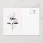 Roze Canterbury Bells Aankondigingskaart (Achterkant)