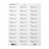 Roze Canterbury Bells Bruiloft Uitnodiging Adresla Etiket (Full Sheet)