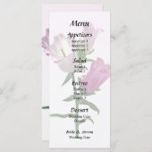 Roze Canterbury Bells Menu (Voorkant / Achterkant)