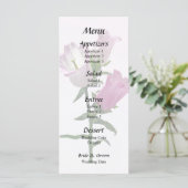 Roze Canterbury Bells Menu (Staand voorkant)