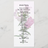 Roze Canterbury Bells Programmakaart (Achterkant)