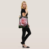 Roze Canvas tas (Op model)