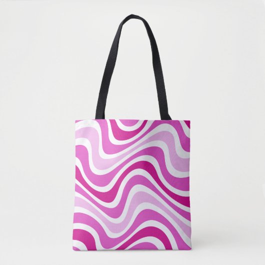 Roze Canvas tas abstract patroon (Voorkant)