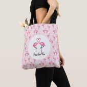 Roze Canvas tas Flamingo (Dichtbij)