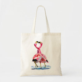 Roze Canvas tas Flamingos