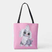 Roze Canvas tas met Schattigee Pet Dog - (Achterkant)