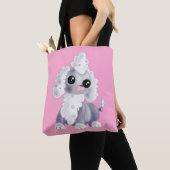 Roze Canvas tas met Schattigee Pet Dog - (Dichtbij)