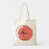 Roze canvas tas met twee zijden van de grapefruit (Achterkant)