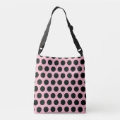 Roze Canvas tas met zwarte polaire dot monogram (Achterkant)