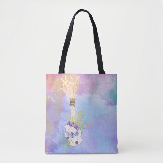 Roze Canvas tas van knoflook (Voorkant)