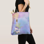 Roze Canvas tas van knoflook (Dichtbij)