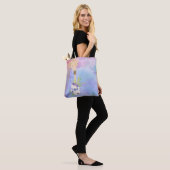 Roze Canvas tas van knoflook (Op model)