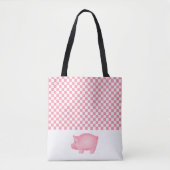 Roze Canvas tas voor All-Over Print Pig (Voorkant)